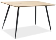 Remus étkezőasztal 120 x 80 cm, tölgy / fekete