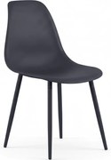 Étkezőszék OSAKA, műanyag, antracit színű