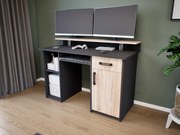 Quadro íróasztal (Antracit-Sonoma) modern