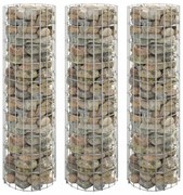 3 db kör alakú horganyzott acél gabion magaságyás Ø30 x 100 cm