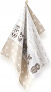 Kutyás konyhai törlőkendő 50x70 cm Bézs