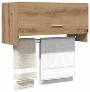 kézműves tölgy színű szerelt fa ruhásszekrény 70x32,5x35 cm