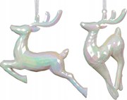 Szarvas alakú karácsonyfa medál Szarvas irizáló 18cm