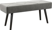 HOMCOM Kárpitozott Ülőpad, Bársonyos Hatás, X-Mintás, Acél Lábakkal, Cipőpad a Hálószobába, Nappaliba, Előszobába, 100 x 36 x 45 cm, Szürke | Aosom