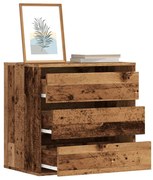 antik fa színű szerelt fa fiókos sarokszekrény 60 x 41 x 58 cm