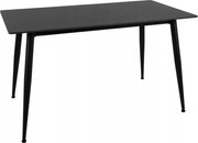 Téglalap alakú asztal fekete étkezőbe, nappaliba, konyhába loft modern Rion