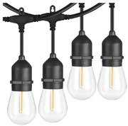 LED kültéri dekorációs lánc 20xE27/1W/230V 10 m IP65 fekete