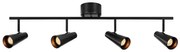 Markslöjd 108202 - Spotlámpa CREST 4xGU10/7W/230V fekete