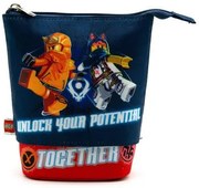 Tolltartó, cipzáras, pop-up, LEGO Ninjago Together, kék-piros-mintás (L53324)