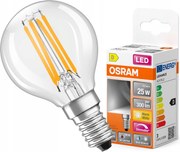 Led izzó Golyó E14 2.2W 25W 2700K Meleg CRI90 300° Filament Tompítható