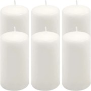 Gyertya készlet 11,5 cm Ø 6 cm 6 db fehér