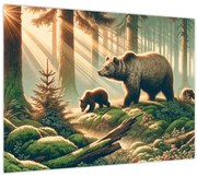 Kép - Medvék az erdőben (70x50 cm)