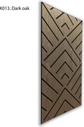 Freja V mintás akusztikus falipanel 120x60x0,9cm - sötét tölgy - világos tölgy