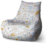 Bean babzsák közlekedési útvonalak - gyerek, színes