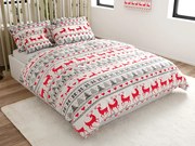 Flanel ágynemű DEER DREAMS fehér Ágyneműhuzat mérete: 70 x 90 cm | 140 x 220 cm