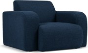 Sötétkék buklé fotel Molino – Micadoni Home