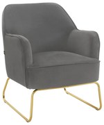 Szürke bársony fotel Joshua - Støraa