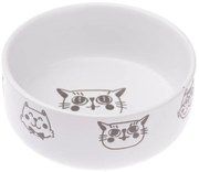 Fehér kerámia macskatál, 300 ml - Dakls