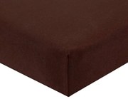 Jersey sötétbarna lepedő TiaHome - 200x200cm