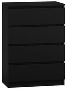 M4 fiókos szekrény, fekete