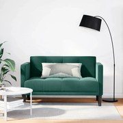 sötétzöld bársony loveseat kanapé 111 cm