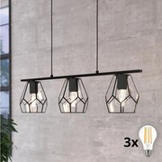 Eglo 43644 - MARDYKE LED csillár zsinóron 3xE27/40W/230V