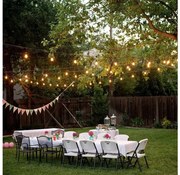 Kültéri dekoratív lánc GIRLAND 10xE27/15W/230V 10m IP44