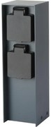 Brilagi Brilagi - Kültéri csatlakozós oszlop PILLAR 2Z SCHUKO 230V IP44 antracit BG1529
