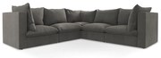 Sötétszürke sarokkanapé Manao – Makamii