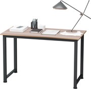 HOMCOM Modern Íróasztal Acél Vázszerkezettel és Állítható Lábakkal - 120x60x76 cm Fekete | Aosom