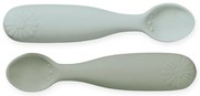 Khaki-világoskék szilikon gyerek kanál szett 2 db-os Olive Mix – Cam Cam Copenhagen