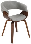 Elegáns Étkezőszék Szürke/Dió Színben. GARY 2