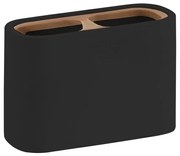 Gedy - Fogkefe tartó NINFEA fekete/bambusz