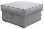 Világosszürke SMART COSARO tárolós puff, 65x65 cm