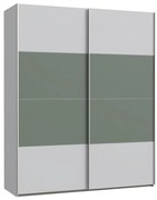 Gardróbszekrény KARO 170x210 cm szürke/zöld