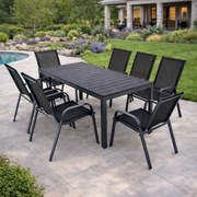 Furnigo Hamburg kerti bútor szett 1+8 - fekete