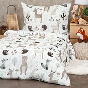 4Home Nordic friends gyerek mikroflanel ágyneműhuzat 140 x 200 cm, 70 x 90 cm