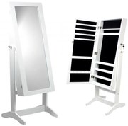 Brandy 03 Ékszerszekrény Tükörrel + Polcokkal 8119 Fehér N