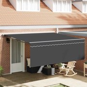 Behúzható napellenző Narancs és fehér 350x250 cm szövet