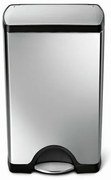 Simplehuman Téglalap alakú pedálos szemetes 38 l,acél