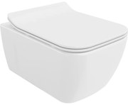 Mexen Margo Rimless WC csésze lassan záródó Slim duroplast üléssel, fehér fényes - 30420800