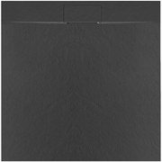 Zuhanytálca Bazalt Black 90x90
