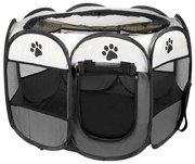 Hordozható kutya/macska kennel szürke 91x91x58cm