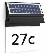 Philips Enkara napelemes kültéri LED házszámlámpa0,2W 2700K, fekete