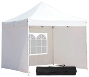 Kerti pavilon, összecsukható 3 fallal és hordtáskával 2,9 x 2,9 m - fehér