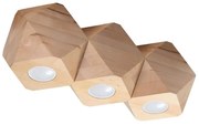 Sollux SL.1010 - Mennyezeti lámpa WOODY 3xGU10/40W/230V