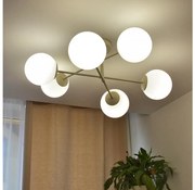 MOON felületre szerelhető csillár 6xE27/15W/230V krémszínű