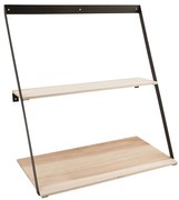 Bern fali polc, acél, fenyőfa 50x21x52 cm