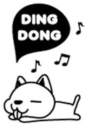 Matrica kapcsolóra "Ding Dong kutya" 10x15 cm