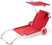 Casaria® Alumínium nyugágy Crete - piros